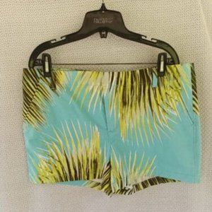 JCP JCPenney Palm Print Shorts Women's Size 16